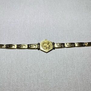 18k Greek Coin Bracelet